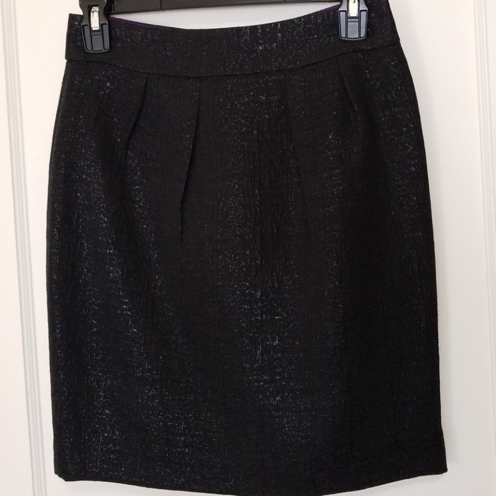 NEW Banana Republic Embossed Skirt - Black, Sz 0P
